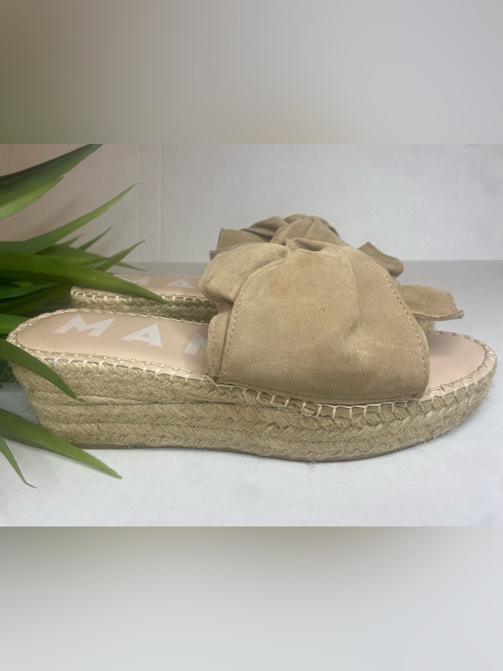Manebi Suede Platform With Knot Espadrille EU 39